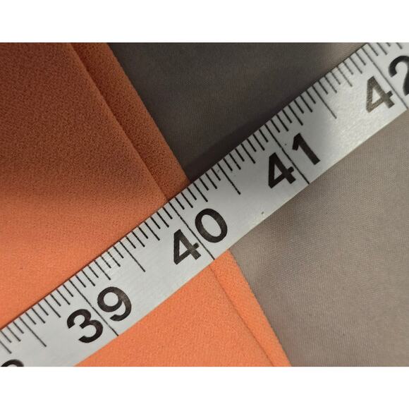 Calvin Klein Womens Size 6 Peach Salmon Pink Pencil Midi Dress Pleated Party - Picture 16 of 16